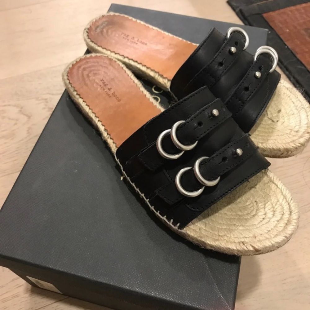Rag and Bone open toe mules